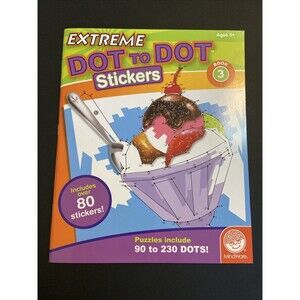 Coloring Extreme DOT TO DOTS Stickers USA MindWare Age 5 + Book # 3 New